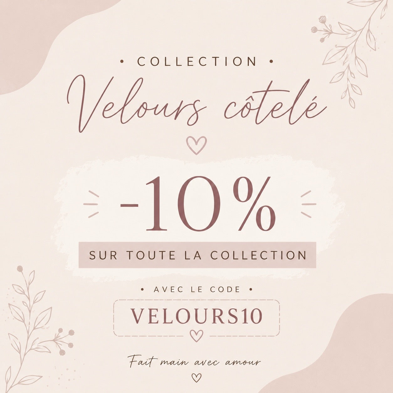 VELOURS CÔTELÉ -10%