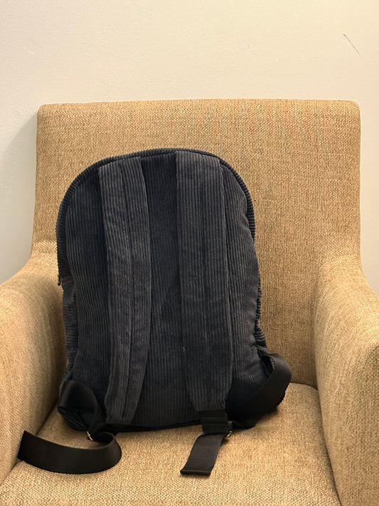 Sac à dos velours côtelé noir